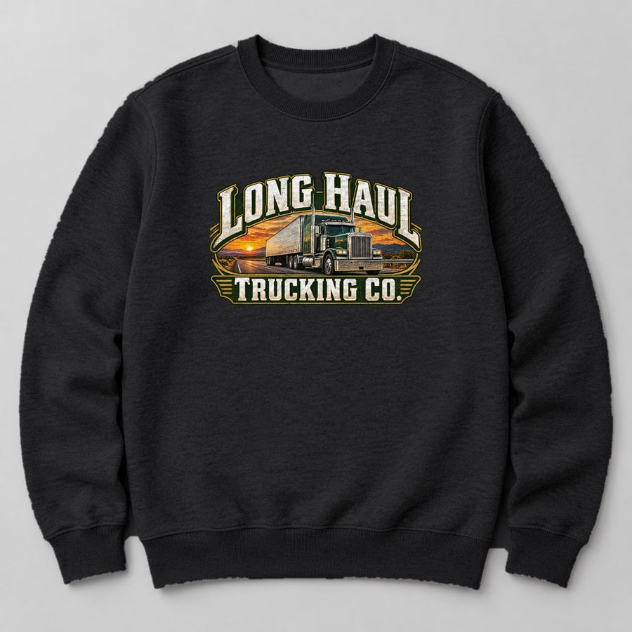 Long Haul Trucking Co. Sweatshirt in Black
