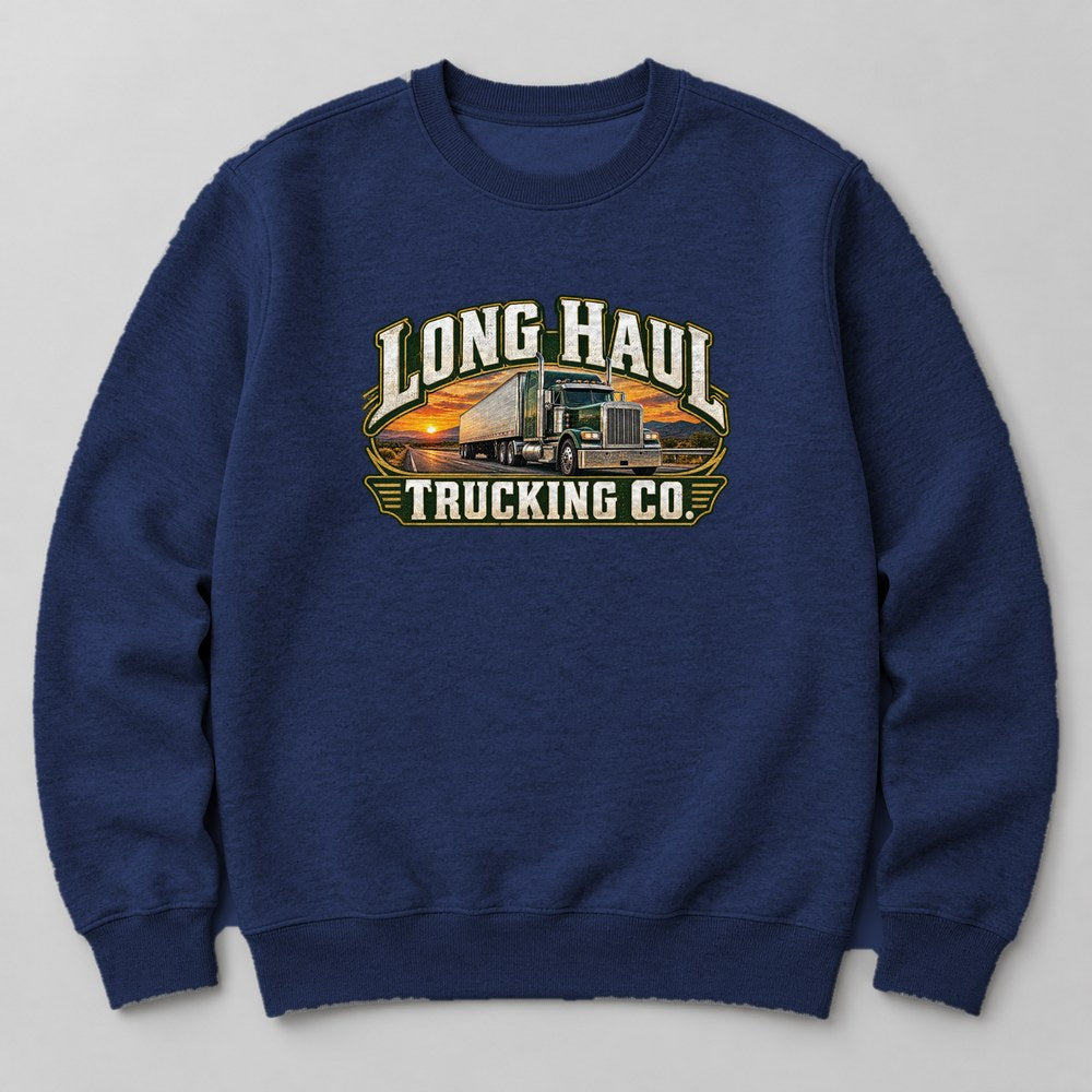 Long Haul Trucking Co. Sweatshirt in Navy