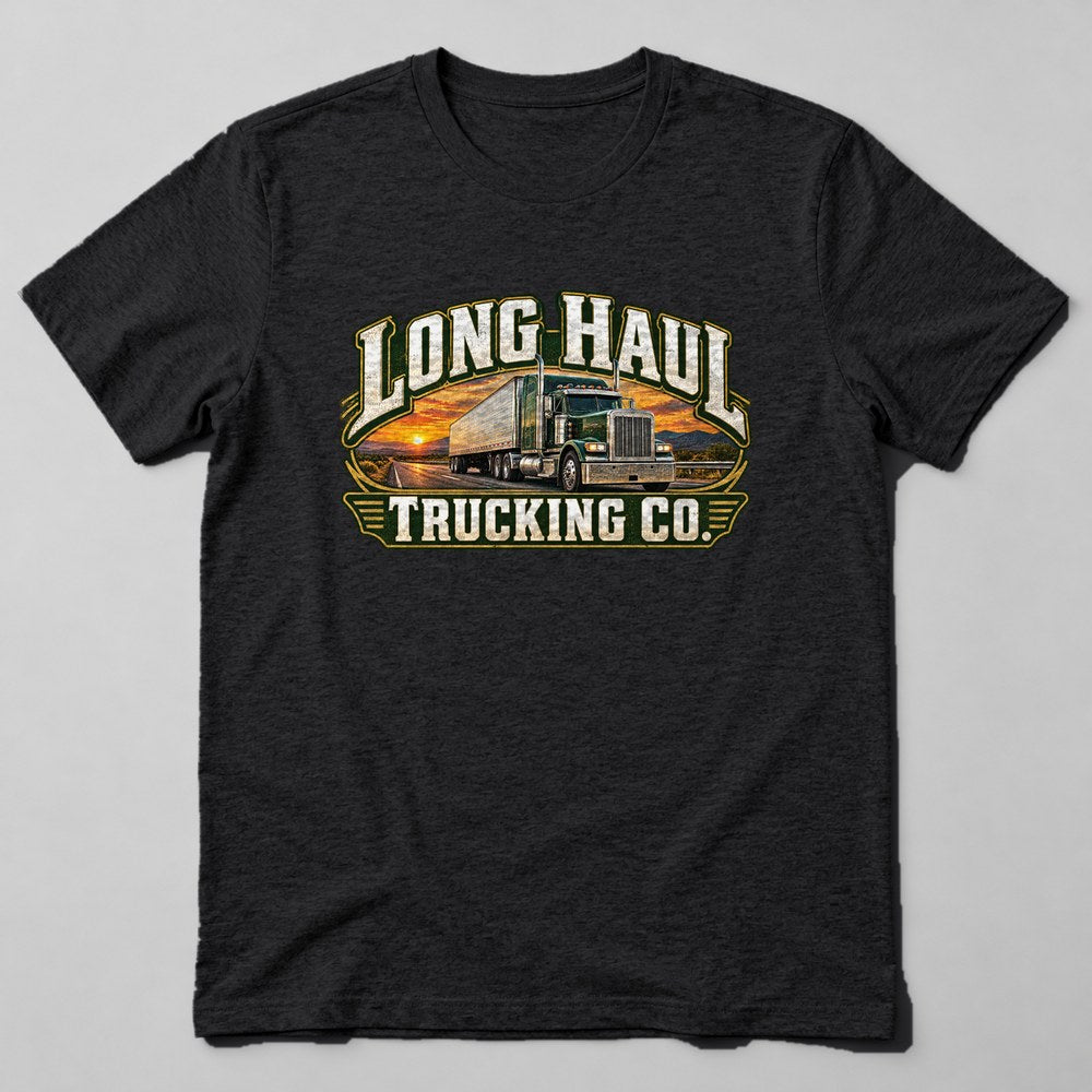 Long Haul Trucking Co. T-Shirt in Black