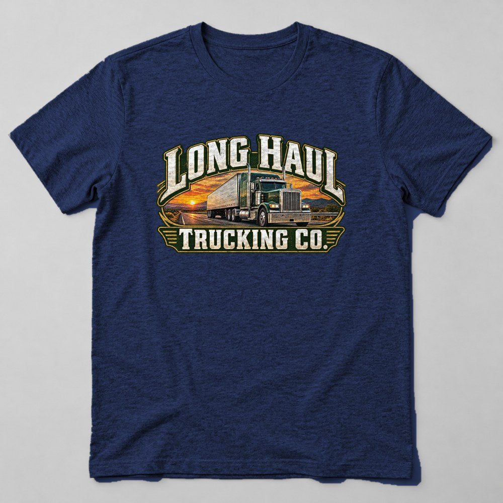 Long Haul Trucking Co. T-Shirt in Navy