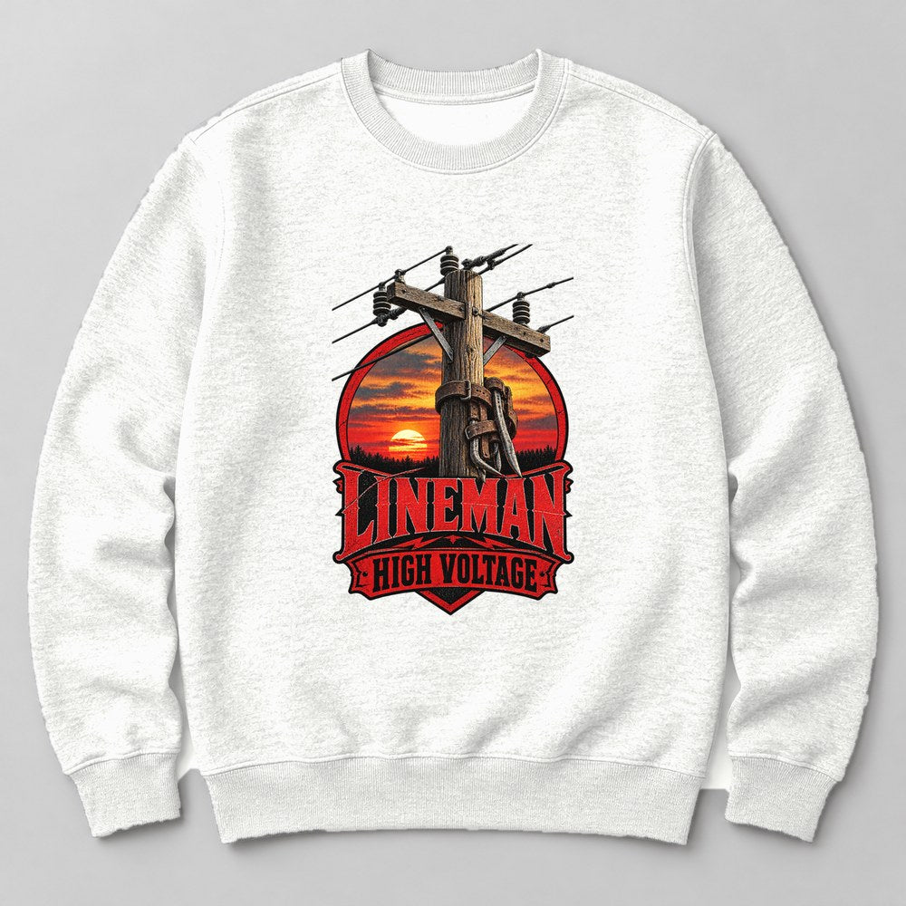 Lineman High Voltage Sweatshirt in White
