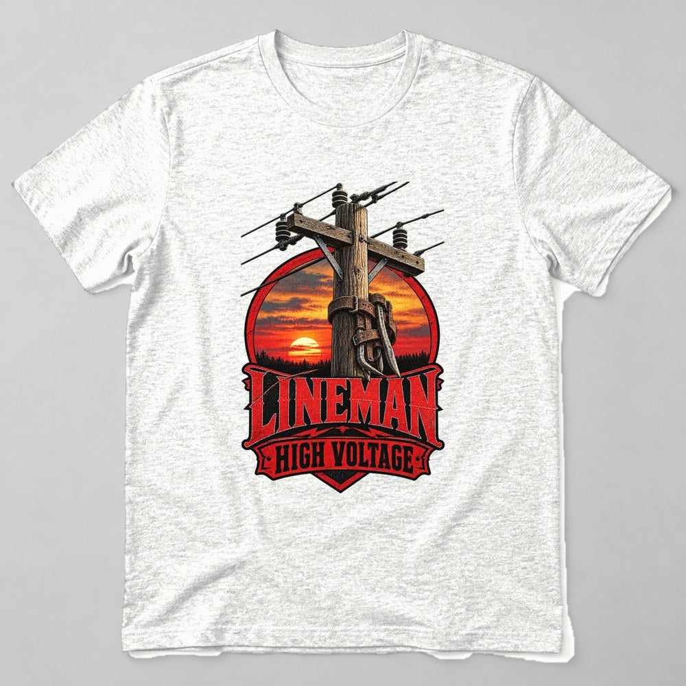 Lineman High Voltage T-Shirt in White