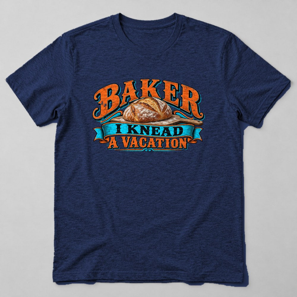 Baker I Knead a Vacation T-Shirt in Navy