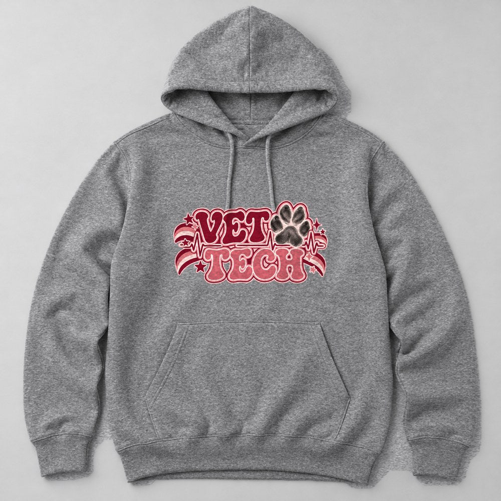 Vet Tech Hoodie in Heather Grey