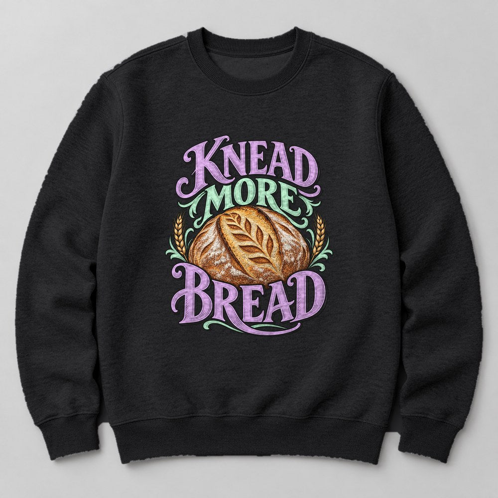 Knead More Bread Sweatshirt in Black