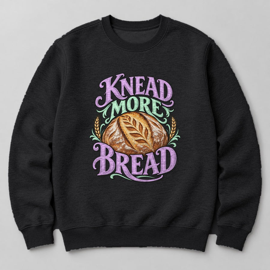 Knead More Bread Sweatshirt in Black
