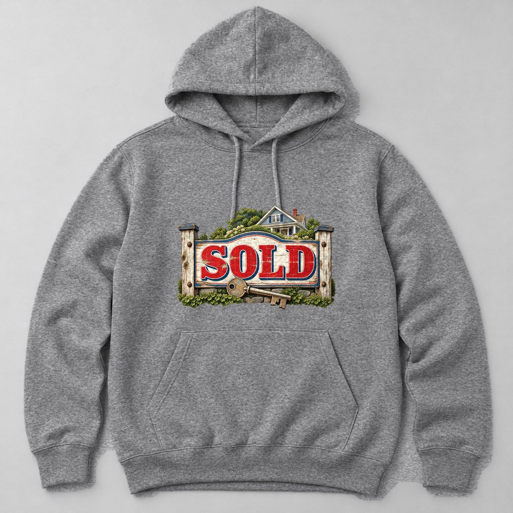 Sold Hoodie in Heather Grey