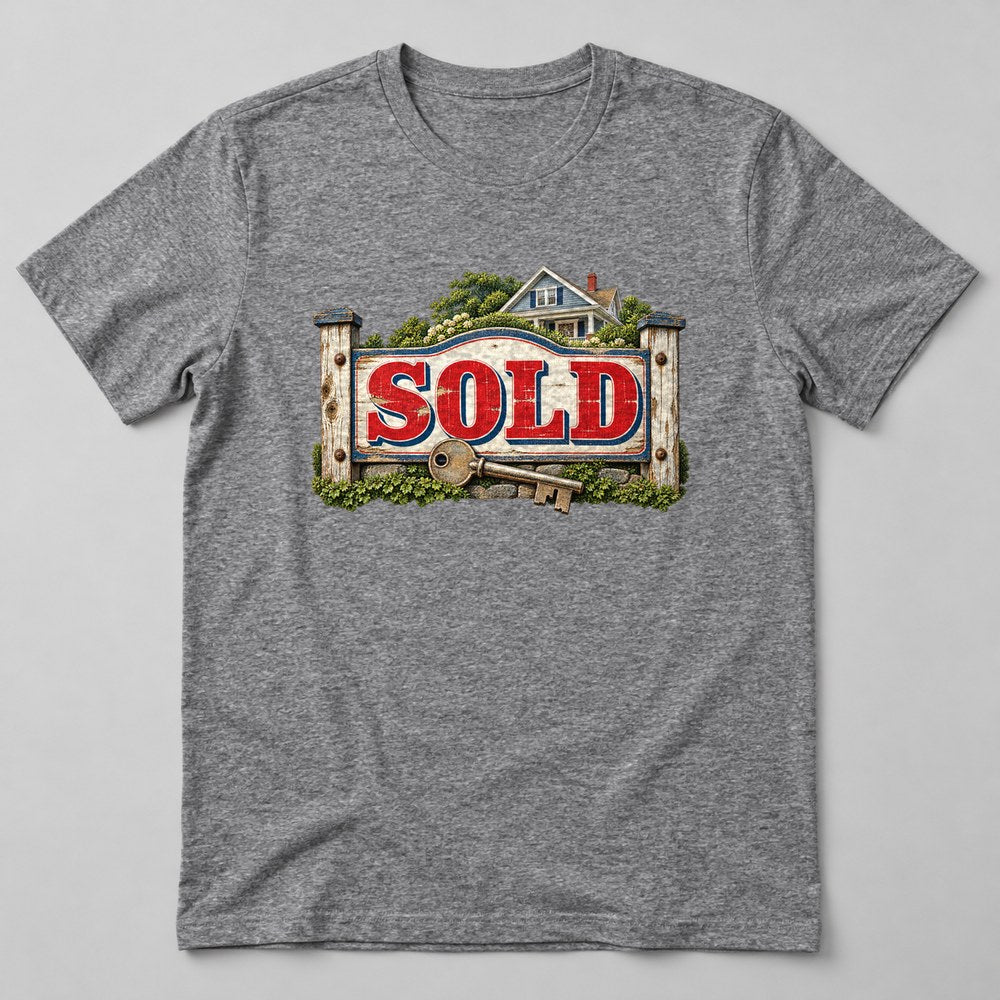 Sold T-Shirt in Heather Grey