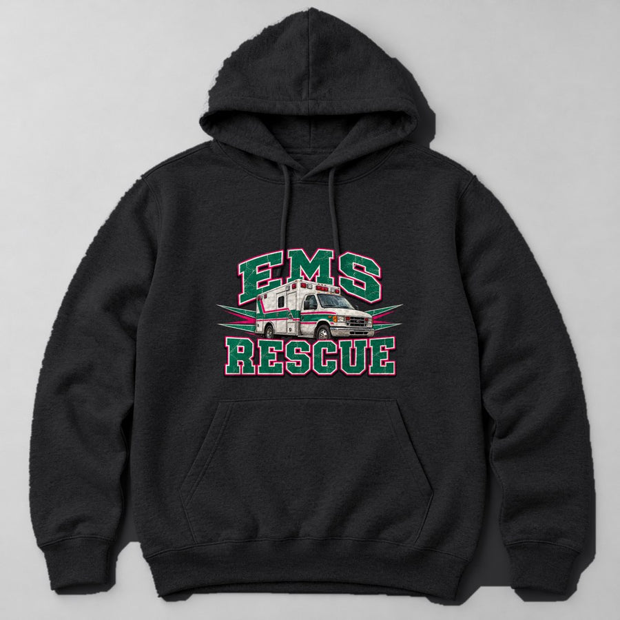 Ems Rescue Hoodie in Black
