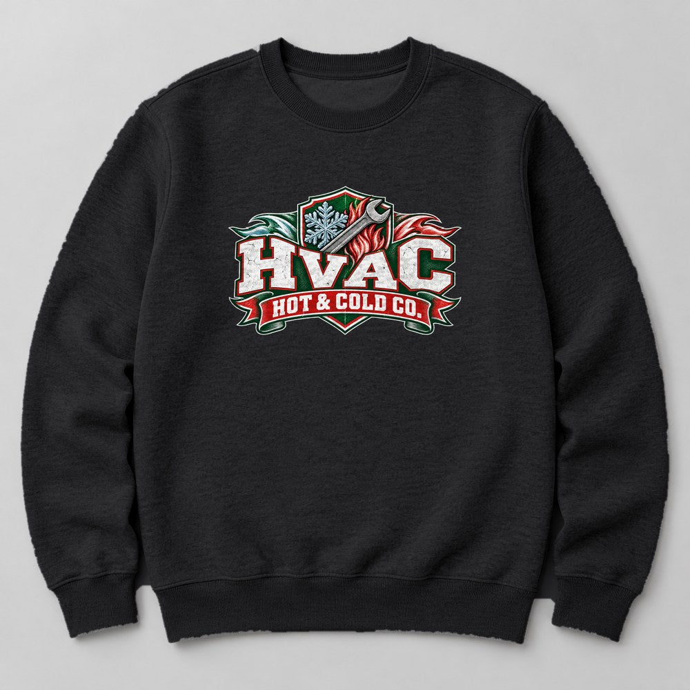 Hvac Hot & Cold Co. Sweatshirt in Black