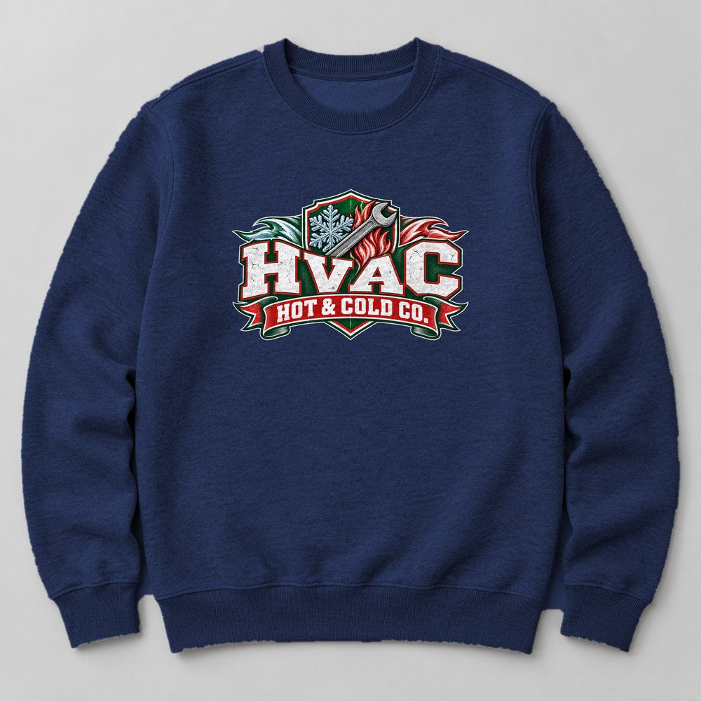 Hvac Hot & Cold Co. Sweatshirt in Navy
