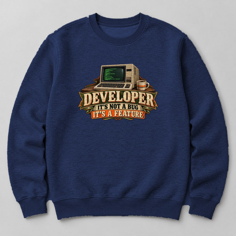 Developer It's Not a Bug It's a Feature Sweatshirt in Navy