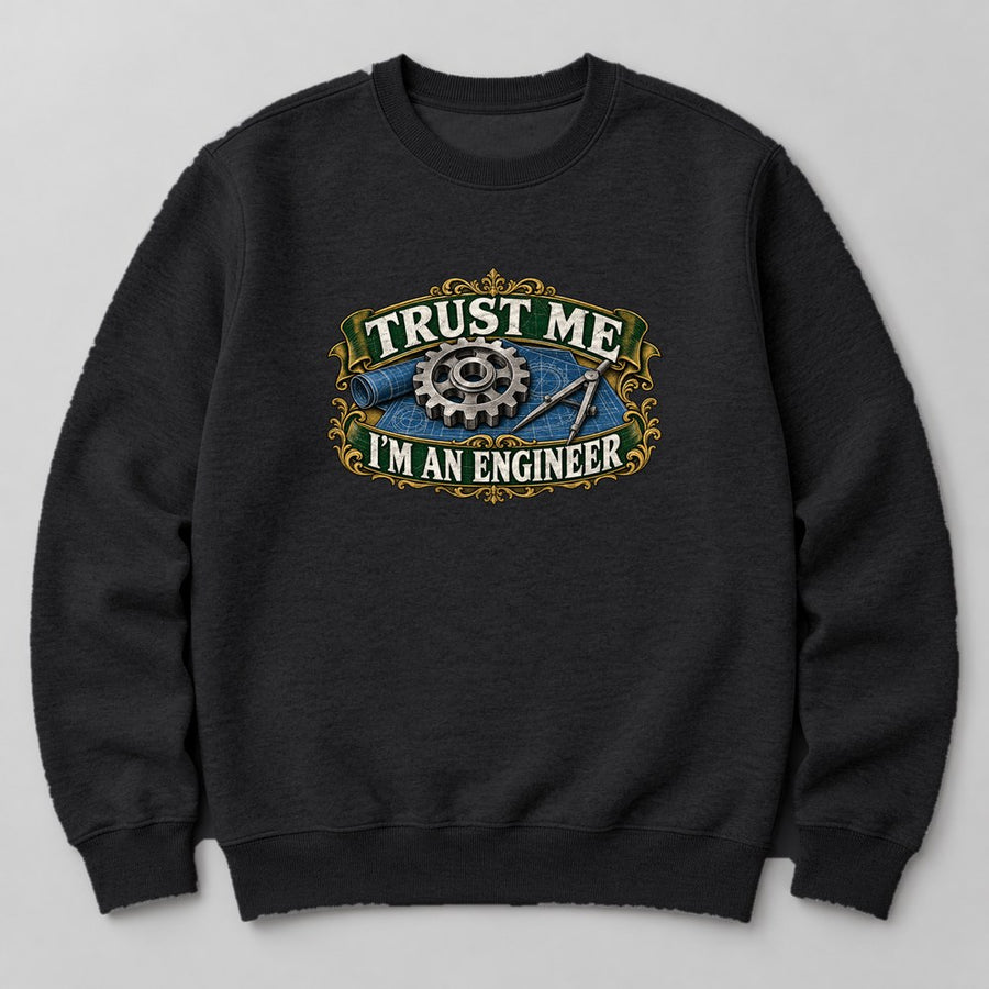 Trust Me I'm an Engineer Sweatshirt in Black