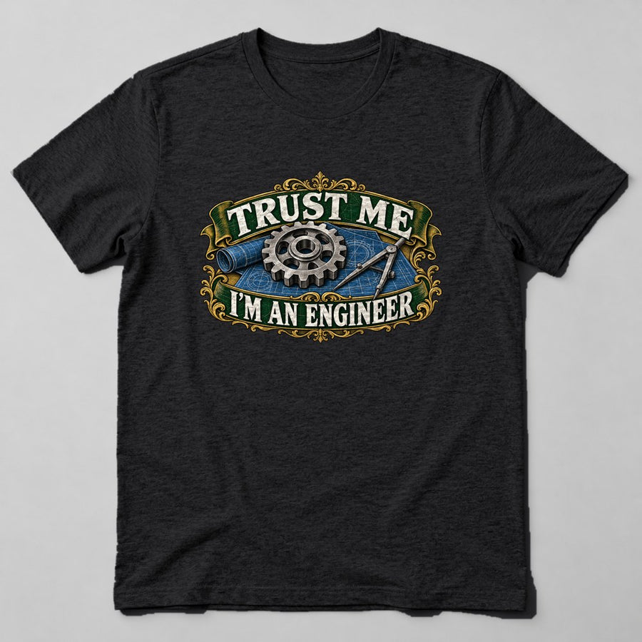 Trust Me I'm an Engineer T-Shirt in Black