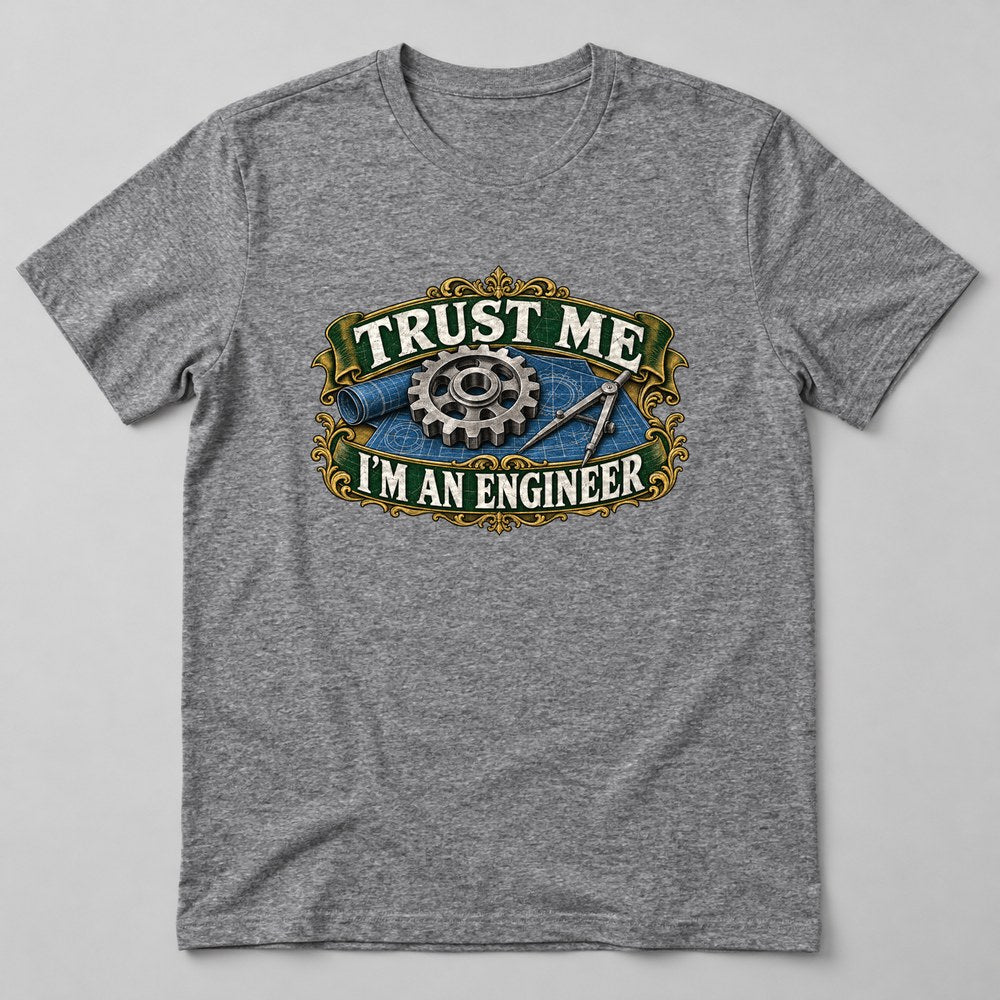 Trust Me I'm an Engineer T-Shirt in Heather Grey