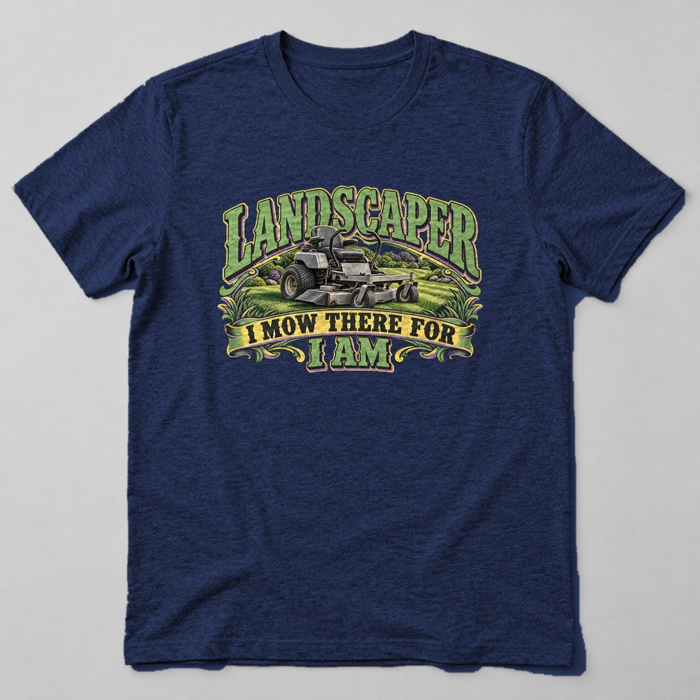 Landscaper I Mow There for I Am T-Shirt in Navy