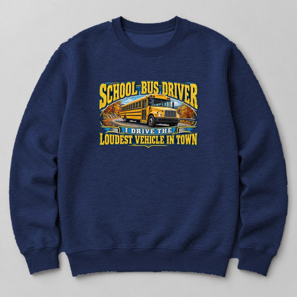 School Bus Driver crewneck sweatshirt in Navy