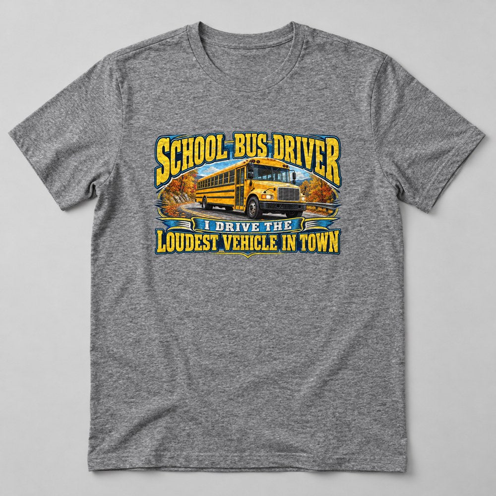 School Bus Driver t-shirt in Athletic Heather