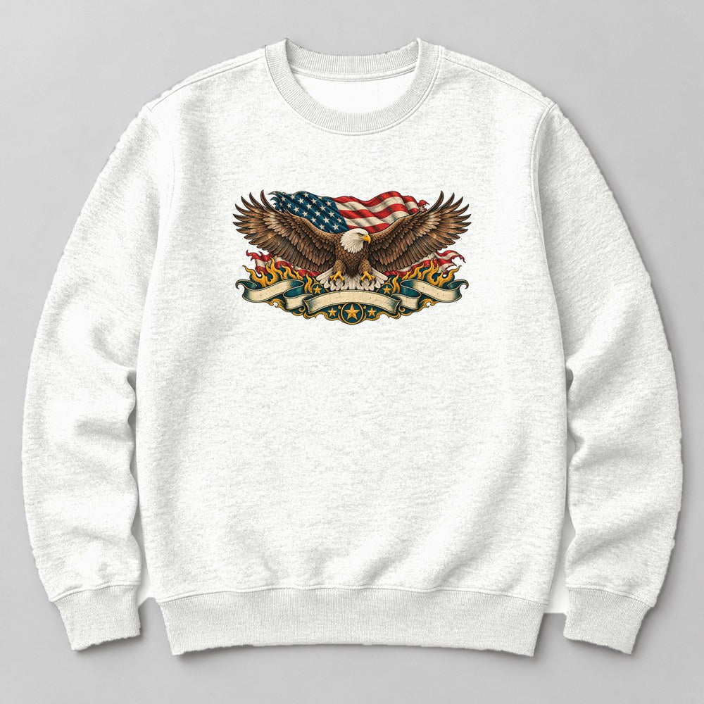 Eagle Flag Sweatshirt in White