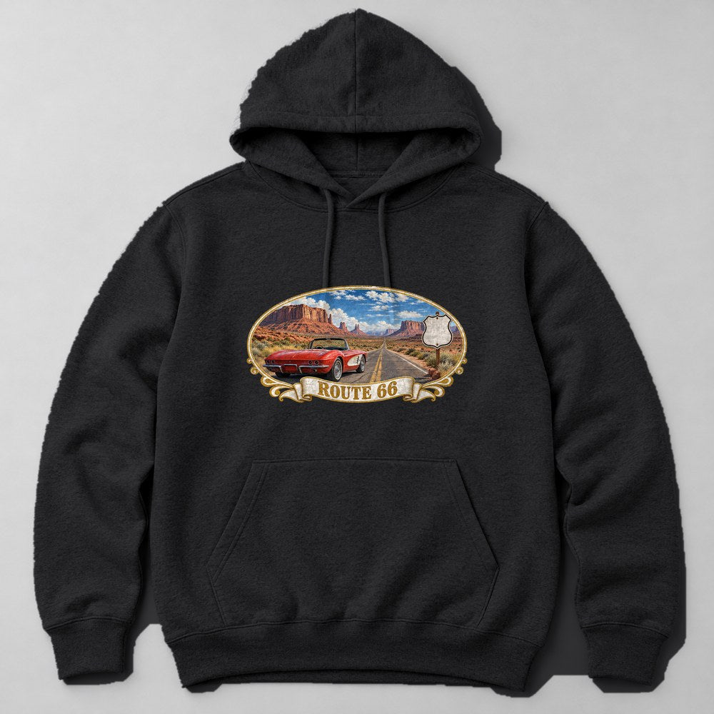 Route 66 Hoodie in Black