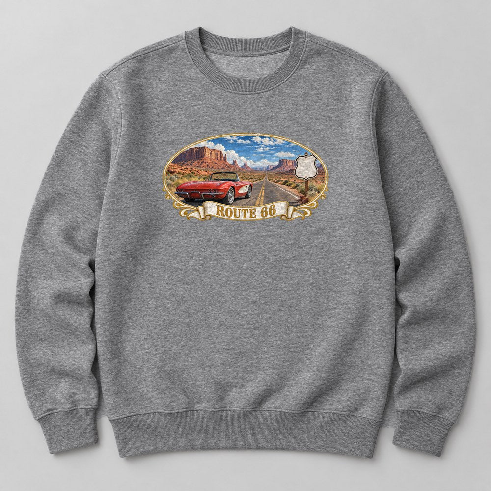 Route 66 Sweatshirt in Heather Grey