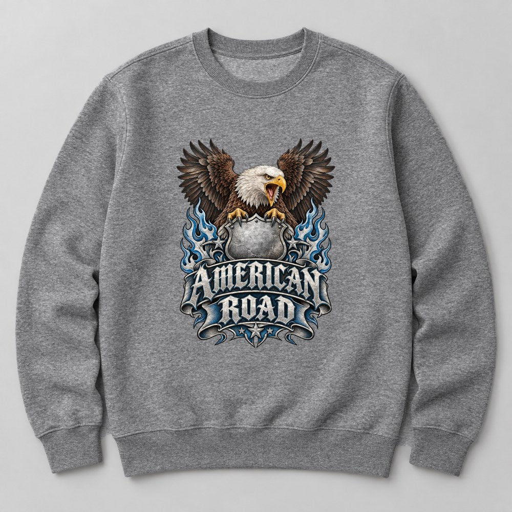 American Road Sweatshirt in Heather Grey