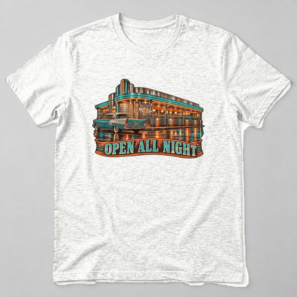 Open All Night T-Shirt in White