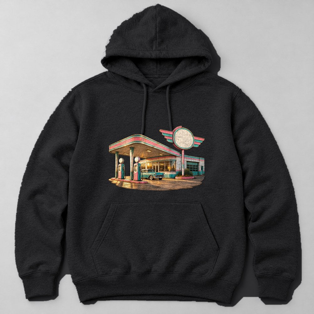Gas Station Hoodie in Black