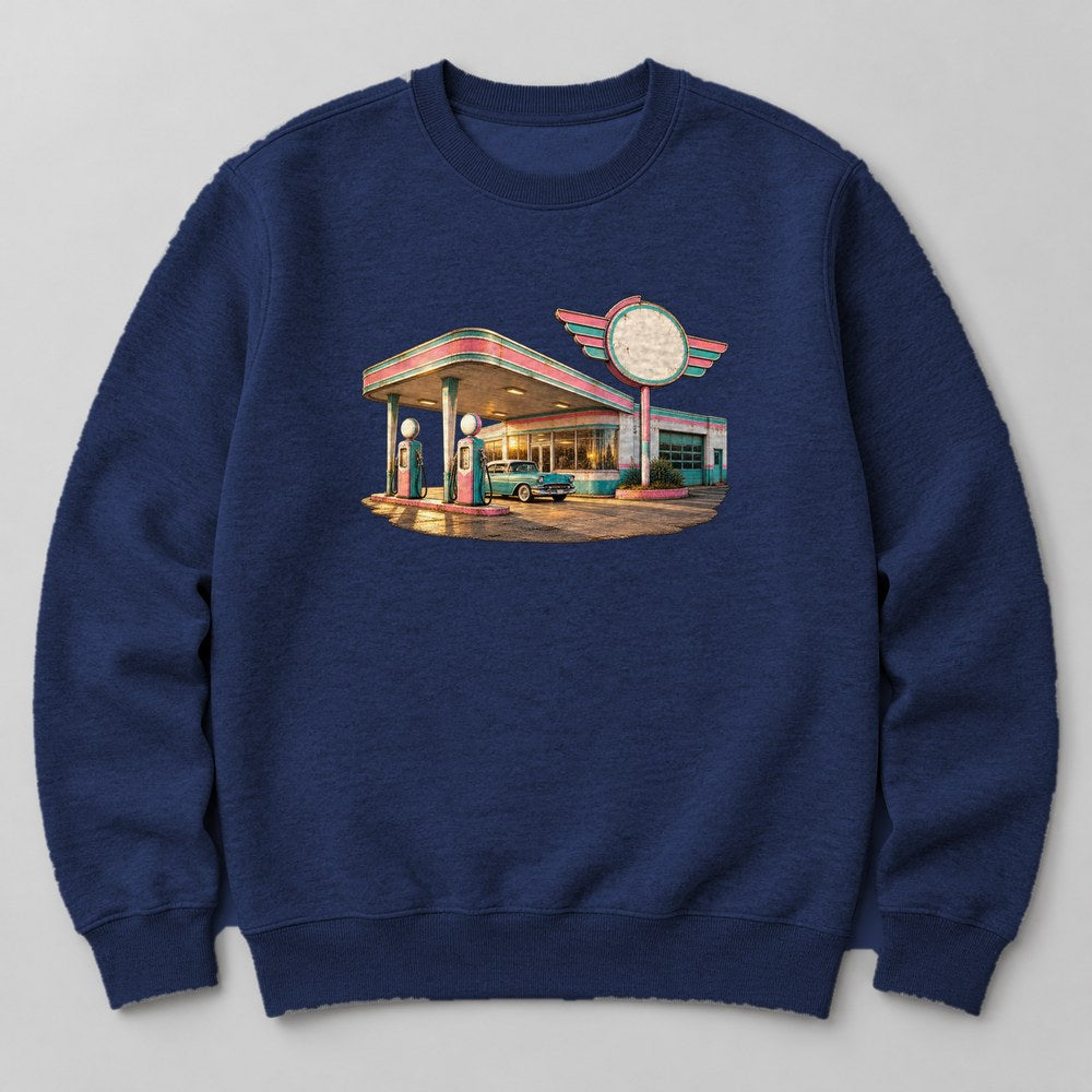 Gas Station Sweatshirt in Navy