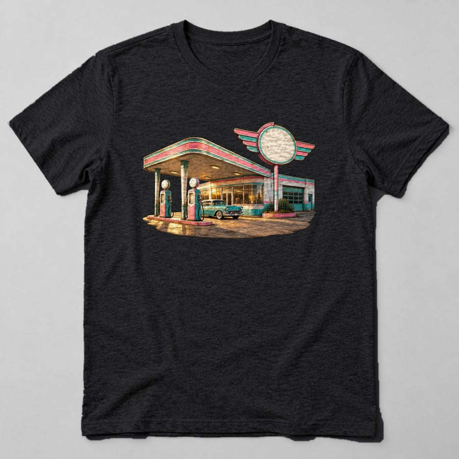 Gas Station T-Shirt in Black