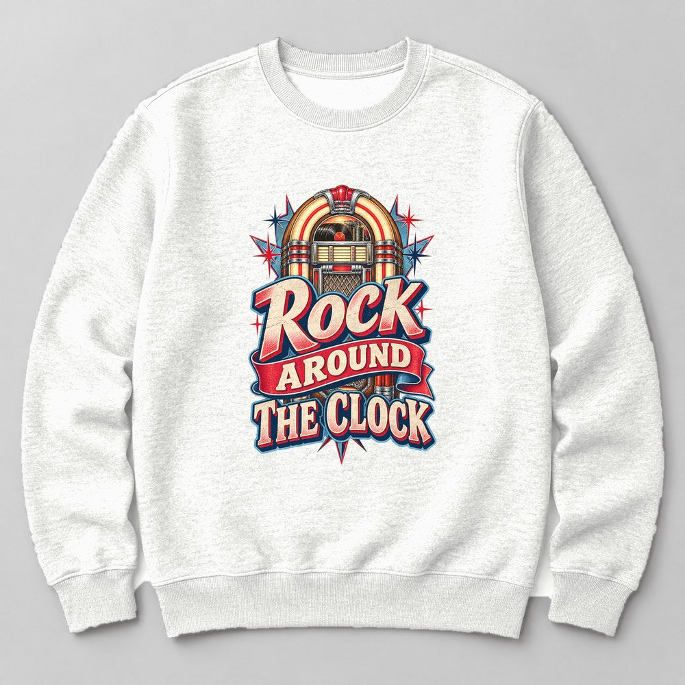 Rock Around the Clock Sweatshirt in White
