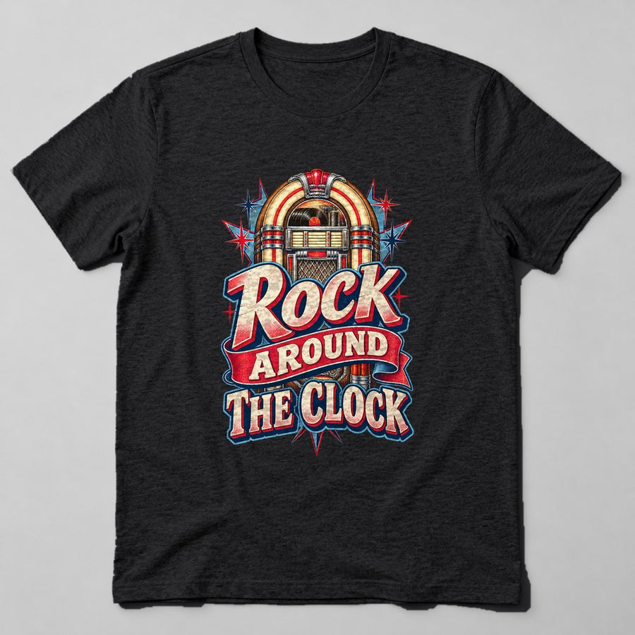 Rock Around the Clock T-Shirt in Black