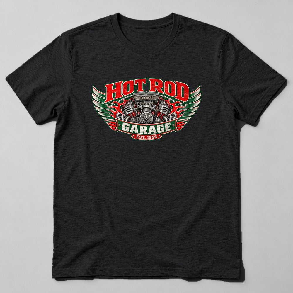 Hot Rod Garage Est. 1956 T-Shirt in Black