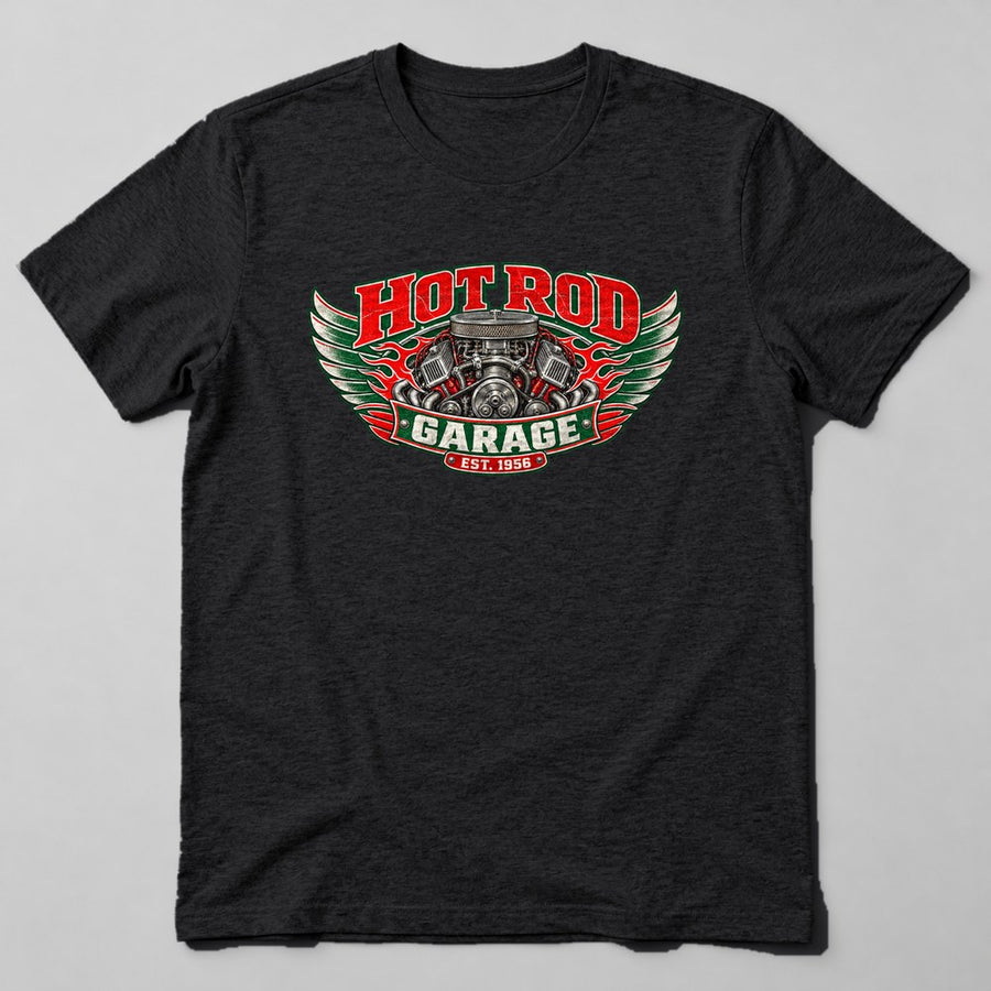 Hot Rod Garage Est. 1956 T-Shirt in Black