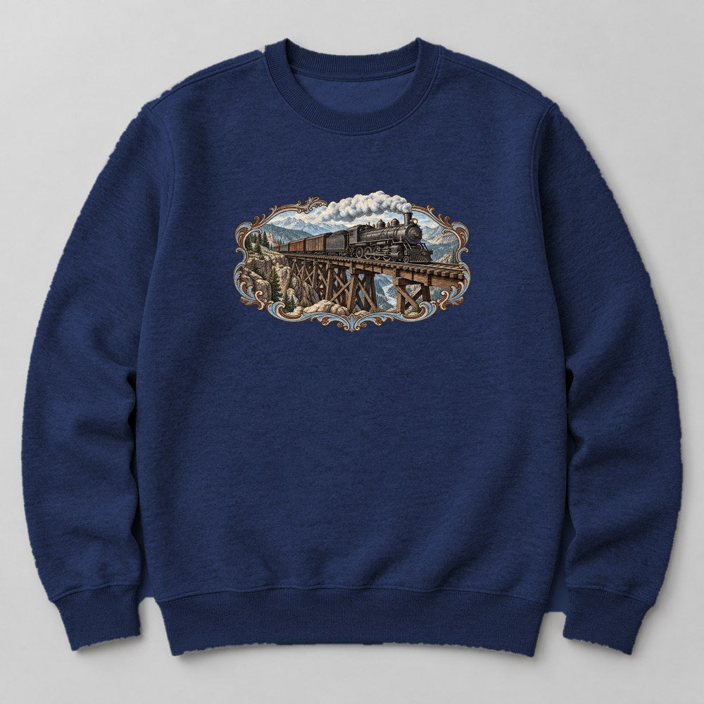 Steam Train Sweatshirt in Navy