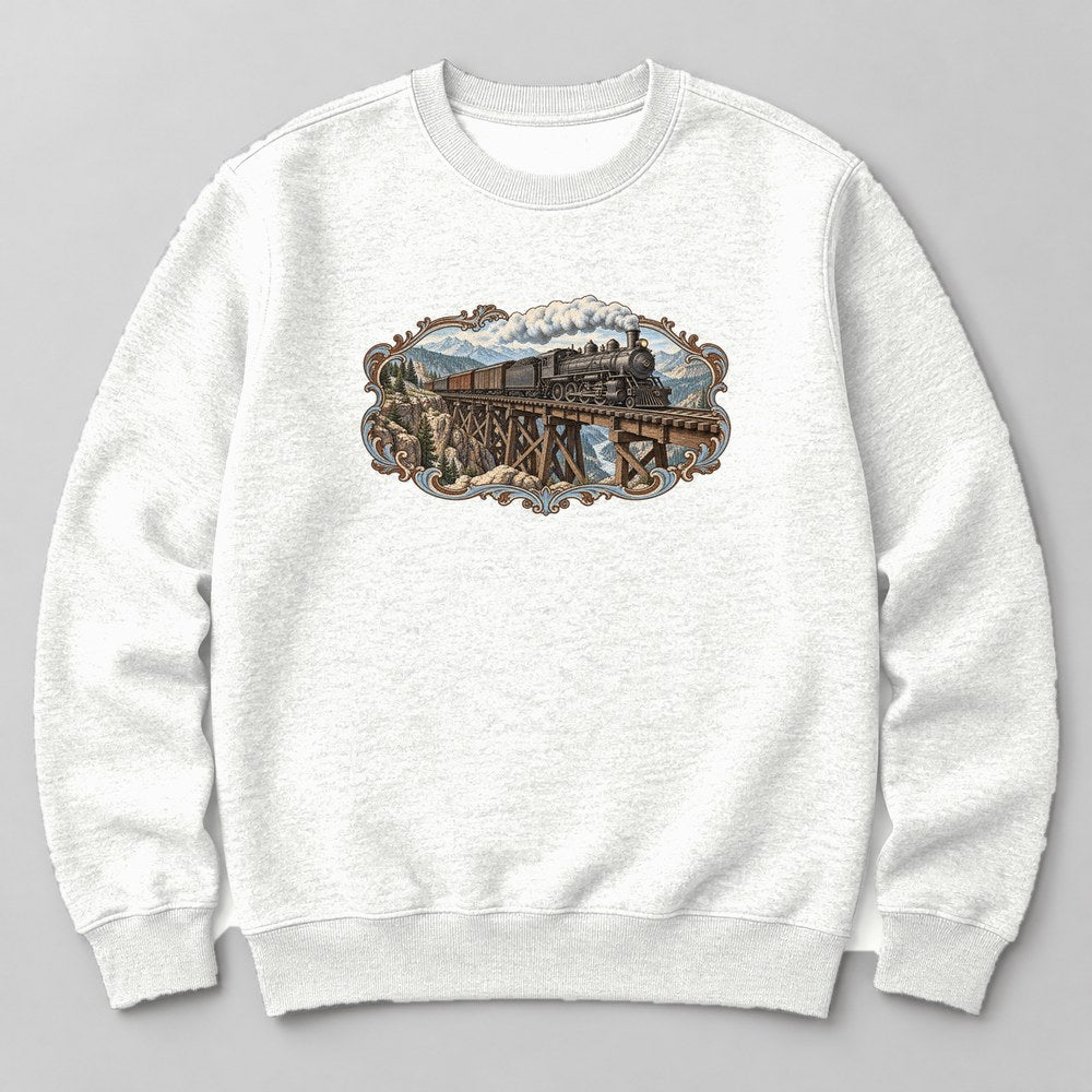 Steam Train Sweatshirt in White