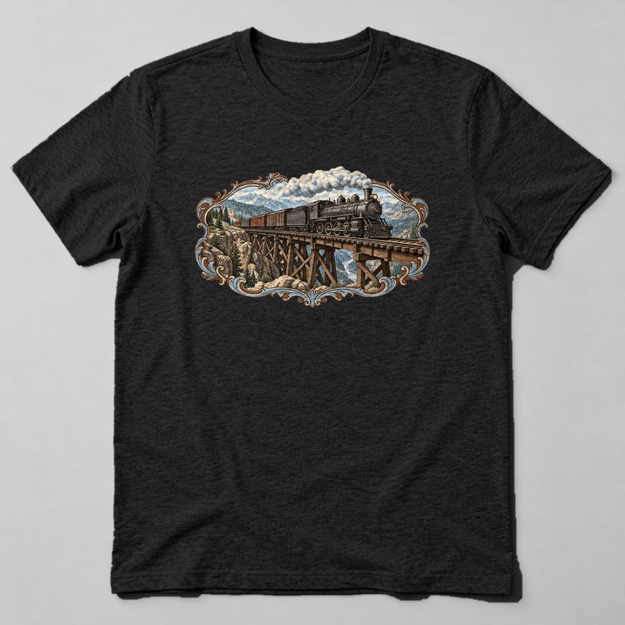 Steam Train T-Shirt in Black