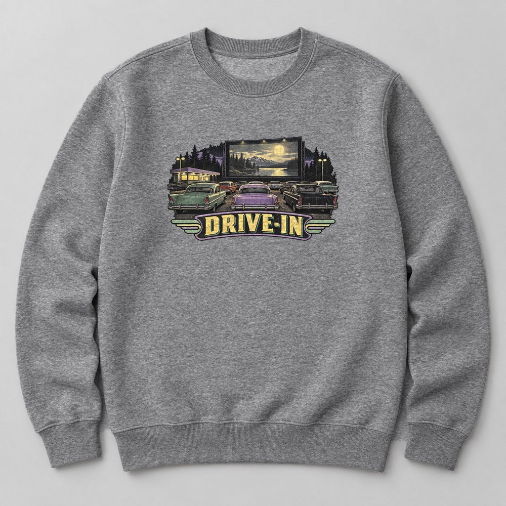 Drive-in Sweatshirt in Heather Grey