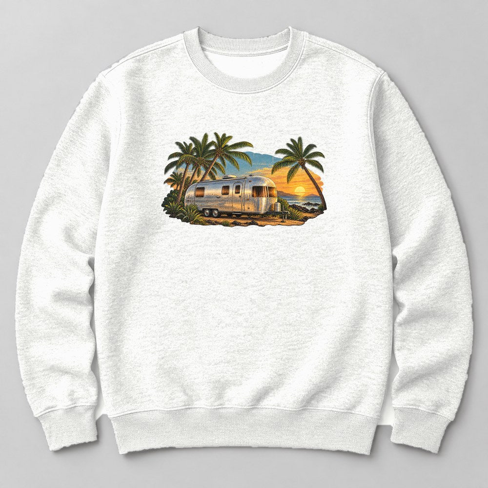 Vintage Trailer Sweatshirt in White