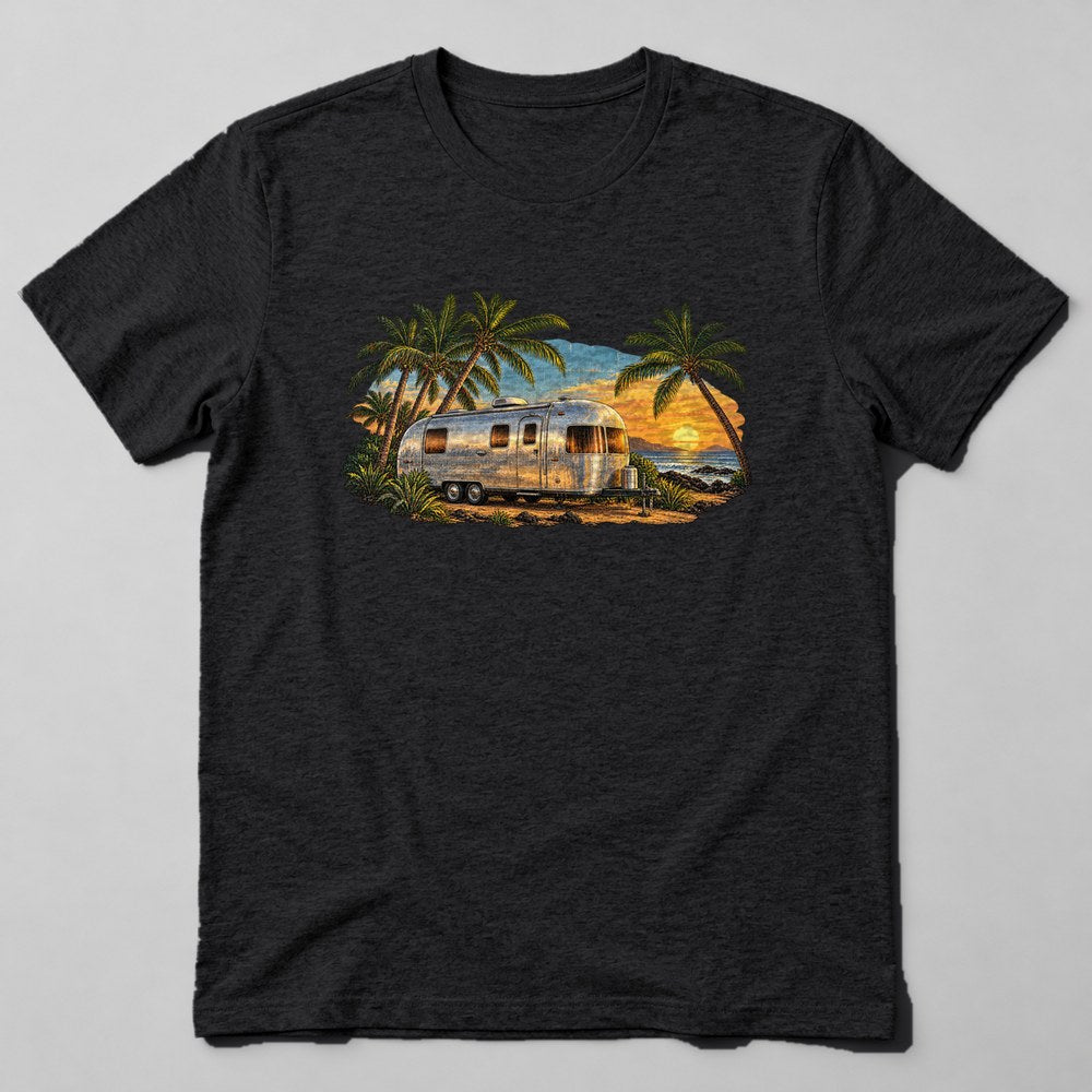 Vintage Trailer T-Shirt in Black