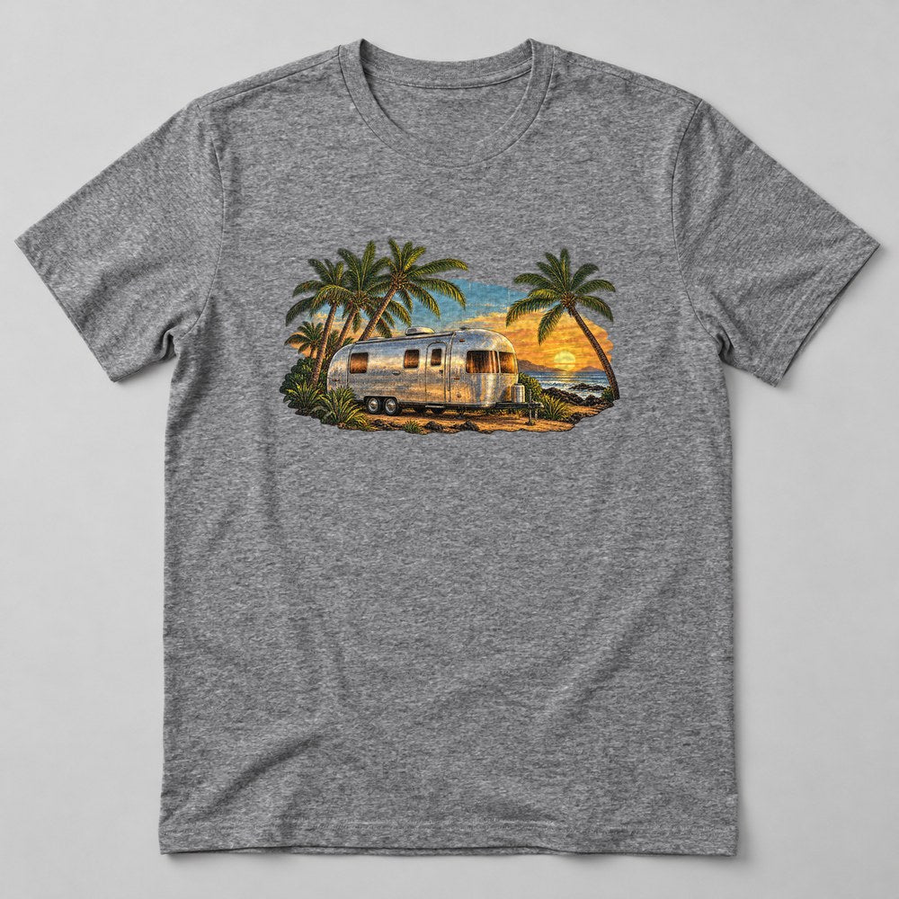 Vintage Trailer T-Shirt in Heather Grey