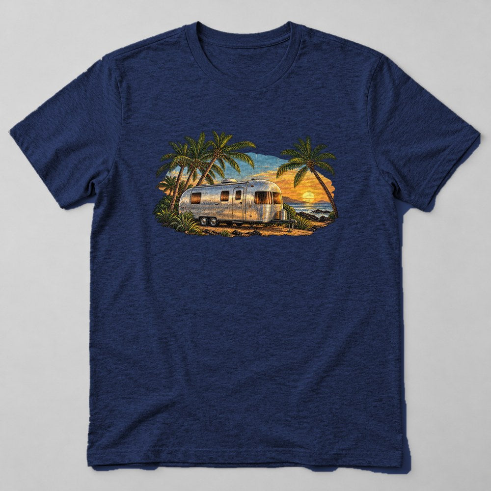 Vintage Trailer T-Shirt in Navy
