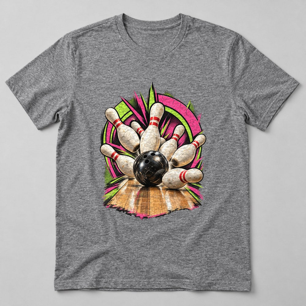 Bowling Pins T-Shirt in Heather Grey