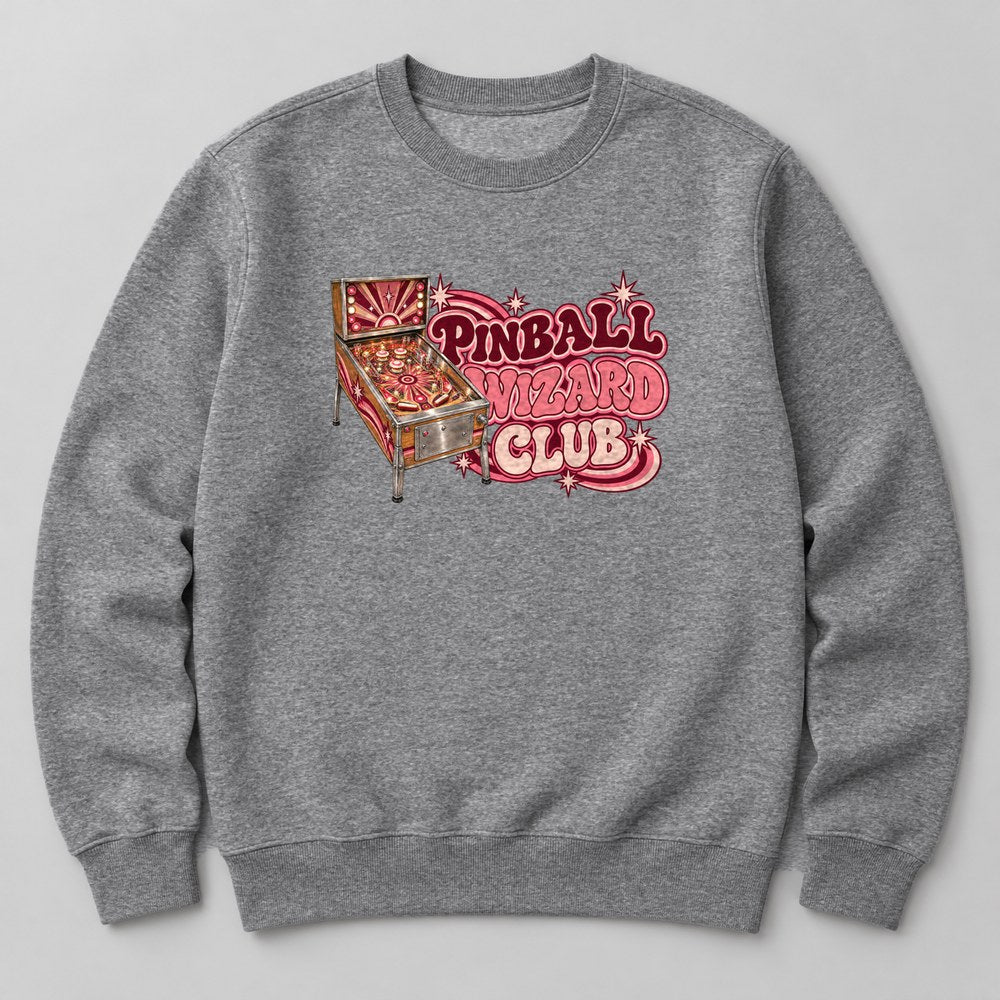 Pinball Wizard Club Sweatshirt in Heather Grey