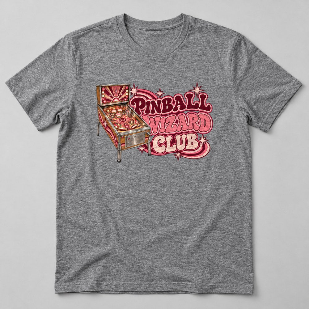 Pinball Wizard Club T-Shirt in Heather Grey