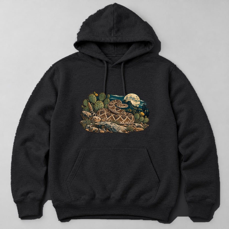 Rattlesnake Hoodie in Black