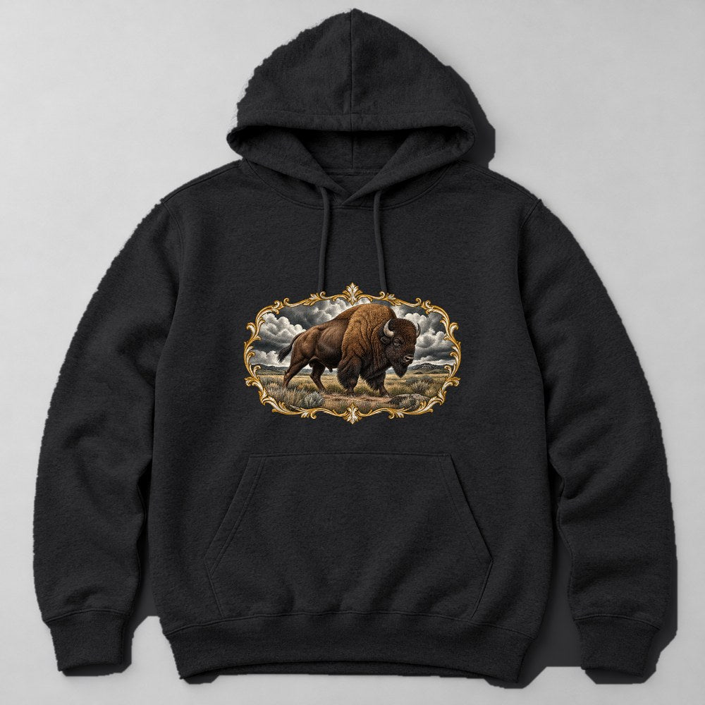 Bison Plains Hoodie in Black