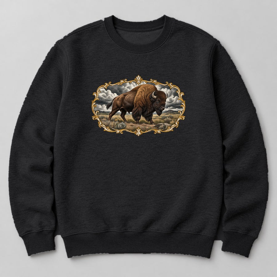 Bison Plains Sweatshirt in Black