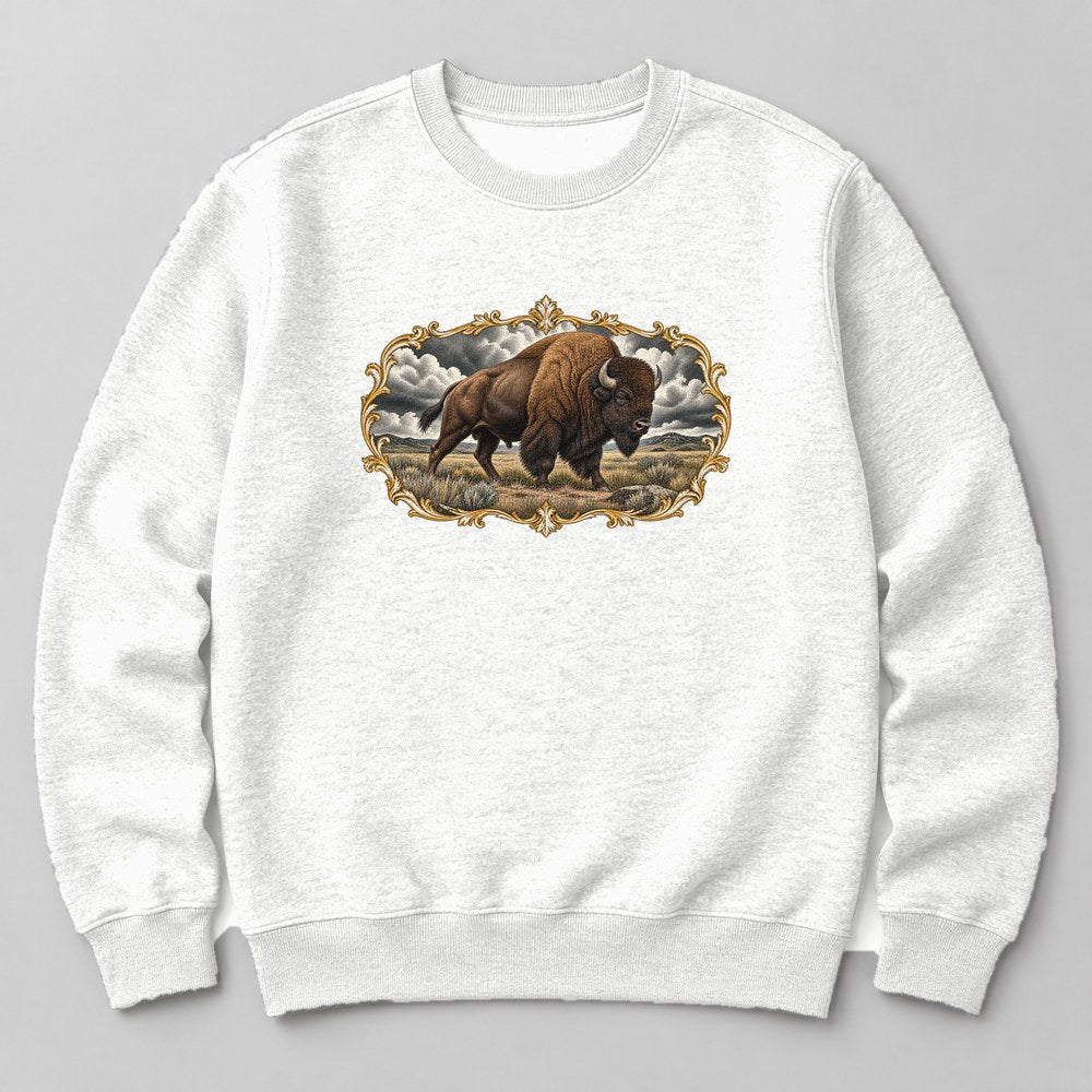 Bison Plains Sweatshirt in White