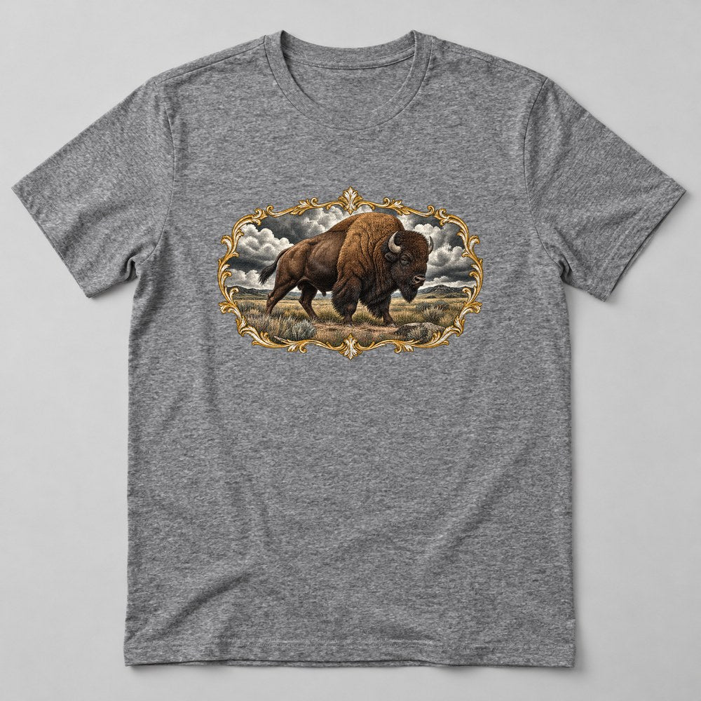 Bison Plains T-Shirt in Heather Grey